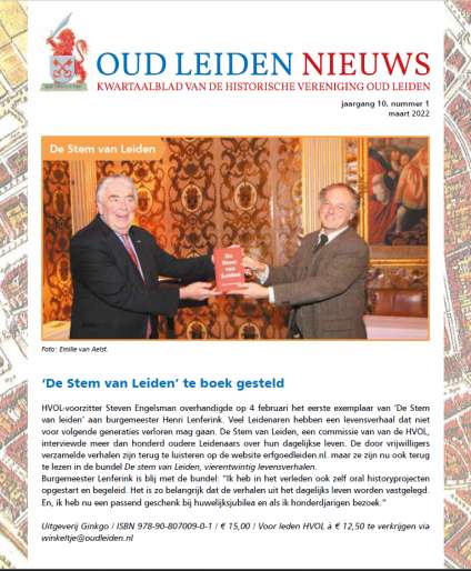 Oud Leiden Nieuws jaargang 10 nr. 1 maart 2022