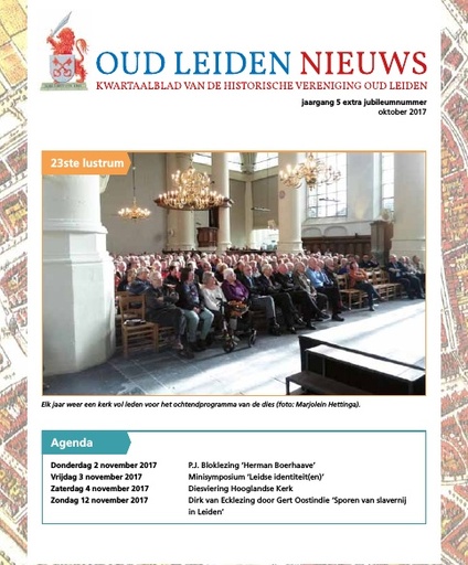 Oud Leiden Nieuws jaargang 5 nr. 4 oktober 2017
